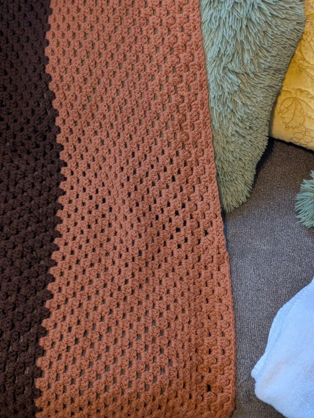 Handmade Crochet Granny‎ Square Afghan Throw Blanket Boho Cottagecore 66
